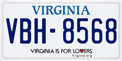 VA license plate VBH8568