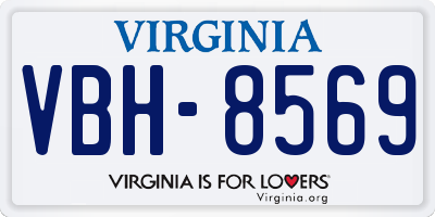 VA license plate VBH8569