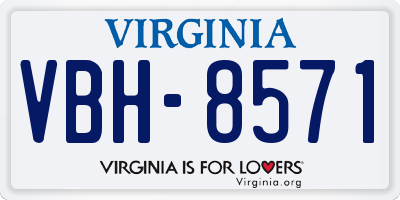 VA license plate VBH8571