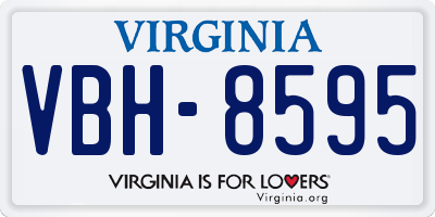 VA license plate VBH8595