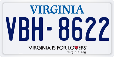VA license plate VBH8622