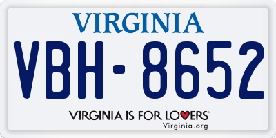 VA license plate VBH8652
