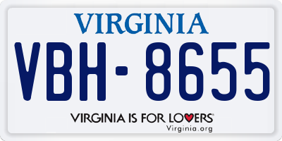 VA license plate VBH8655