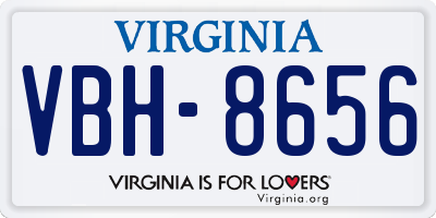 VA license plate VBH8656