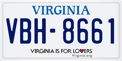 VA license plate VBH8661