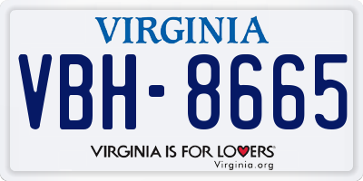 VA license plate VBH8665