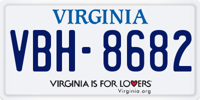 VA license plate VBH8682