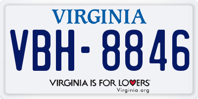 VA license plate VBH8846