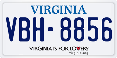 VA license plate VBH8856