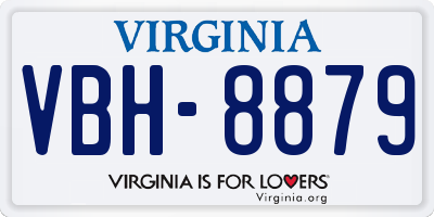 VA license plate VBH8879