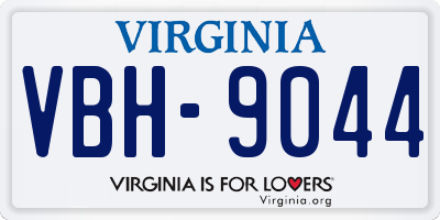 VA license plate VBH9044