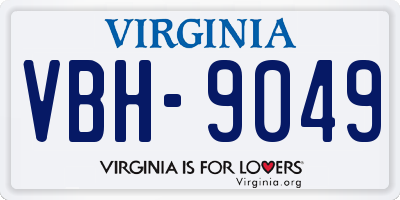 VA license plate VBH9049