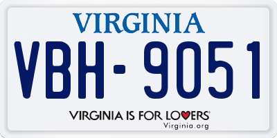 VA license plate VBH9051