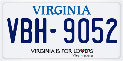 VA license plate VBH9052