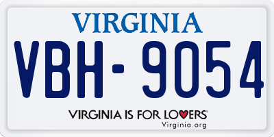 VA license plate VBH9054