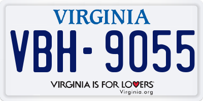 VA license plate VBH9055