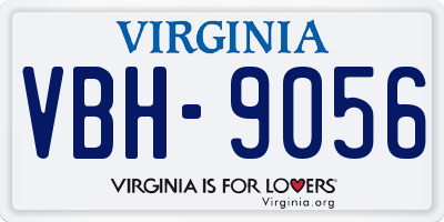 VA license plate VBH9056