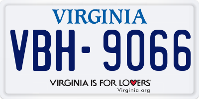 VA license plate VBH9066