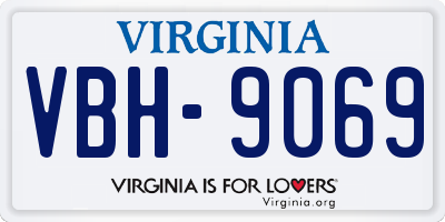 VA license plate VBH9069