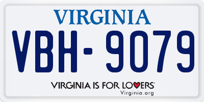 VA license plate VBH9079