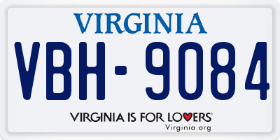 VA license plate VBH9084