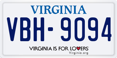 VA license plate VBH9094