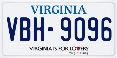 VA license plate VBH9096