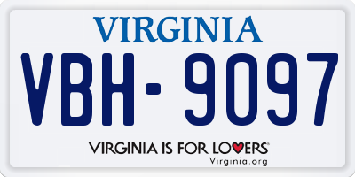 VA license plate VBH9097