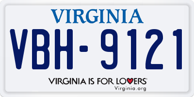VA license plate VBH9121