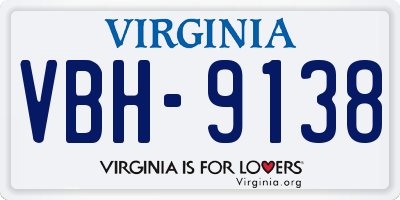 VA license plate VBH9138