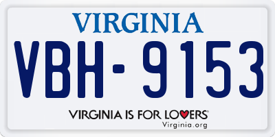 VA license plate VBH9153