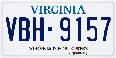VA license plate VBH9157