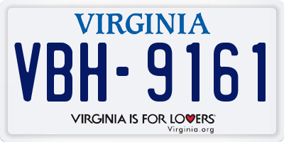 VA license plate VBH9161