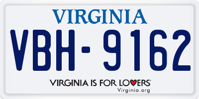 VA license plate VBH9162