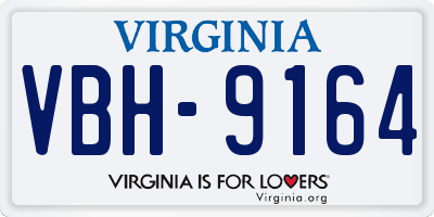 VA license plate VBH9164