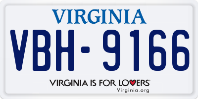 VA license plate VBH9166