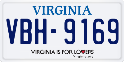 VA license plate VBH9169