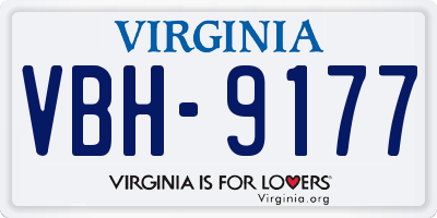 VA license plate VBH9177