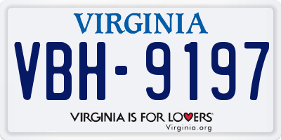 VA license plate VBH9197