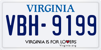 VA license plate VBH9199