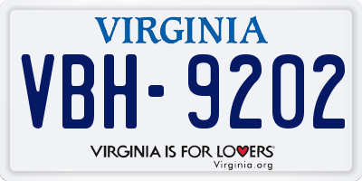 VA license plate VBH9202
