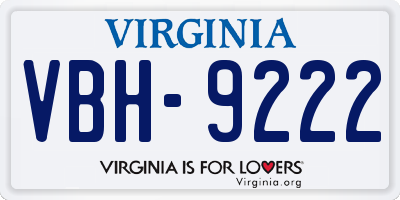 VA license plate VBH9222