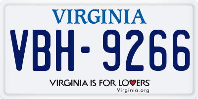 VA license plate VBH9266