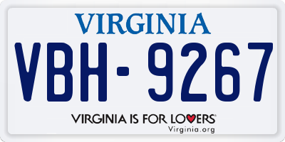 VA license plate VBH9267