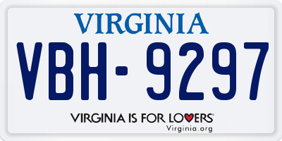 VA license plate VBH9297