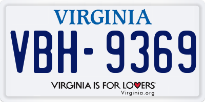 VA license plate VBH9369