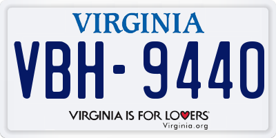 VA license plate VBH9440