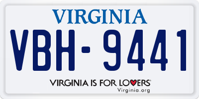 VA license plate VBH9441