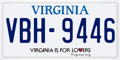 VA license plate VBH9446