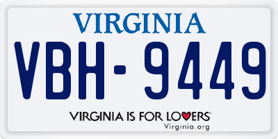 VA license plate VBH9449